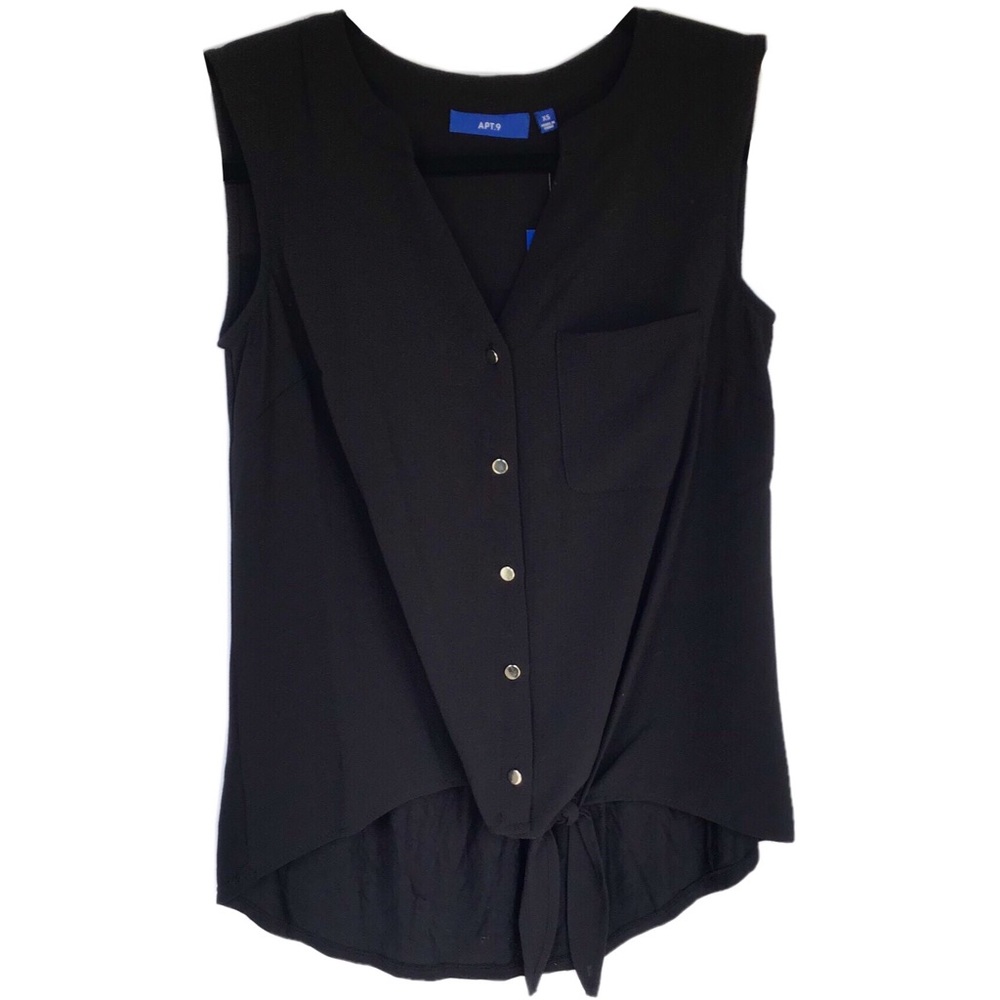 Sleeveless Button Down Top